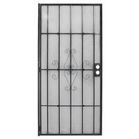 Precision Regal 3818BK2868 Security Screen Door, 32 in W x 80 in H, Steel, Black