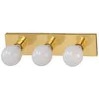 Three Light Vanity Bath Bar Polished Brass, 18" 