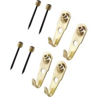 Push Pin Picture Hangers, 10 Lb Brass