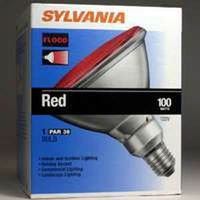 outdoor flood bulb, 100 watt red