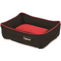 BED DOG 22X18IN LOUNGR RED/BLK
