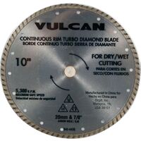 Diamond Turbo Continuous Rim Circular Saw Blade, 10in.