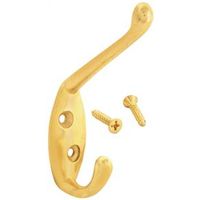 coat & hat hook, satin chrome