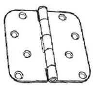 round corner hinge, 4in.  nickel