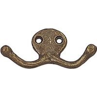 Heavy Duty Wardrobe Hook, Antique Brass