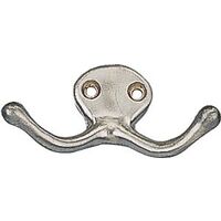 heavy duty wardrobe hook, satin chrome