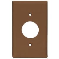 one gang receptacle plate, brown