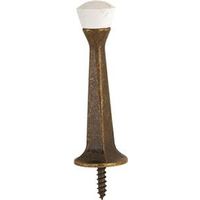 rigid door stop, 3in. antique brass
