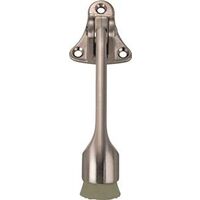 Kickdown Door Holder, 4" Satin Nickel