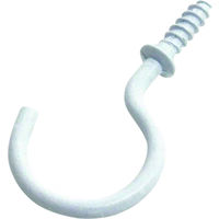 White Cup Hook Vinyl, 7/8"