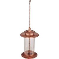 copper finish bird feeder, 22in.