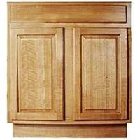 one door base cabinet, oak 30in.