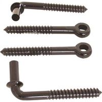 screw hook & eye hinge black