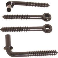 Screw Hook & Eye Hinge Black