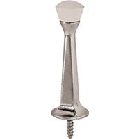 rigid door stop, 3in. satin chrome