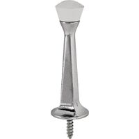 Rigid Door Stop, 3in. Satin Chrome