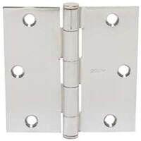 Residential Door Hinge, 3 1/2in. Bright Chrome