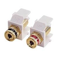media network binding post, white