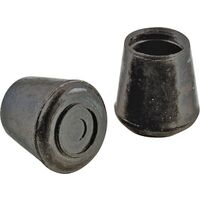 rubber leg tips black, 1in. 