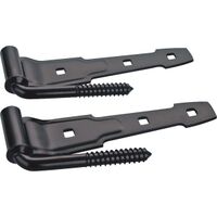 Ornamental Hook & Strap Hinge, 8in. Black