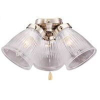 triple flute frost light kit antique brass