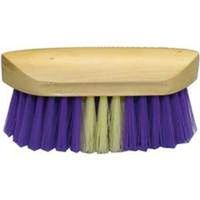 soft brush with wood handle, purple cream