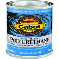 Cabot Water Based Polyurethane, 1/2 Pt Semi-Gloss