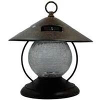 solar crackle ball table lamp bird feeder