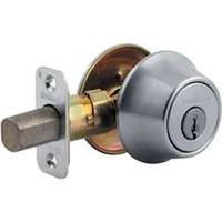 9610130 - 1-CYL DEADBOLT K3 STN CHROM BX