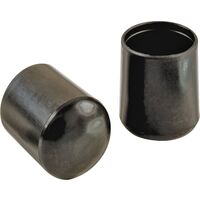 Plastic Leg Tips Black, 1/2in.