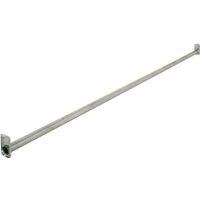 white 96in.-150in. adjustable closet rod