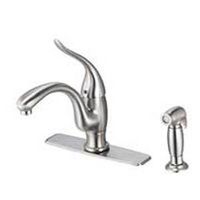 single handle kitchen faucet with sprayer, steel