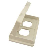 COVER RECEPTACLE WHT 1-G DUPLX