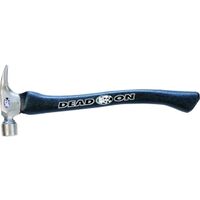 dead on curved handle claw hammer, 21 oz 19in.