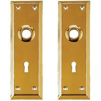 trim plate, 2 1/4in. x 7in. polished brass