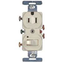 toggle switch & duplex outlet, almond