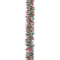 DELUXE GARLAND SNOW/RED/GREEN 