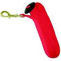horse lunge lead with rub stop, 25 red