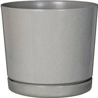 full depth gloss planter, 10in. dia x 8 3/4in. stone