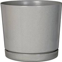 Full Depth Gloss Planter, 10in. Dia x 8 3/4in. Stone