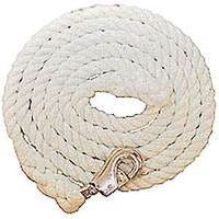 cotton horse lead with bull snap, 3/4in. x 10 white