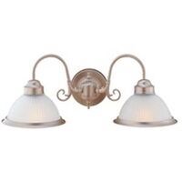 two light wall scone, brushed steel