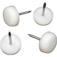 nail on furniture base glides, 7/8in. white