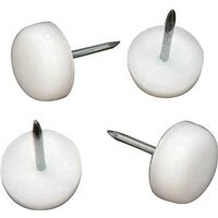 nail on furniture base glides, 7/8in. white
