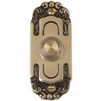 lighted deco design doorbell, brass