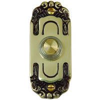 Lighted Deco Design Doorbell, Brass