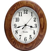 Oval Wall Clock, 11in. Wood