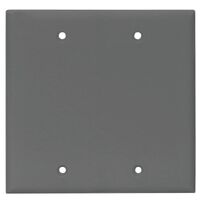 two gang blank plate, brown