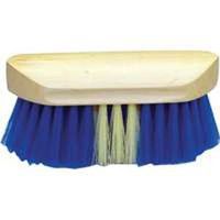 soft brush with wood handle, blue cream