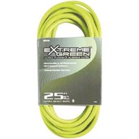 Green Rubber Extension Cord, 14/3 Gauge 25 